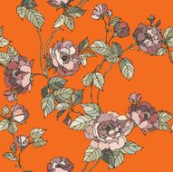 Seamless pattern with flowers rose N17