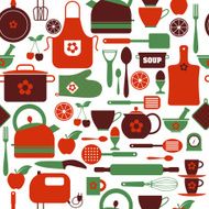 Seamless pattern kitchen tools