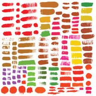 Big Set of brushes ink design elements Hand-drawn with watercolor N2