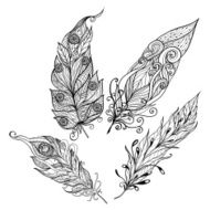 Feather Doodle Set N2