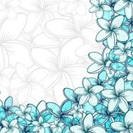 Background of transparent blend flowers design handmade products