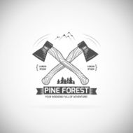 Camping retro vector logo N2
