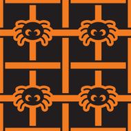 Halloween Little Spiders Seamless Pattern