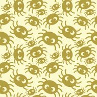 Halloween Little Spiders Seamless Pattern N2