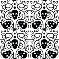 Halloween Skull Seamless Pattern N5