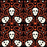 Halloween Skull Seamless Pattern N6
