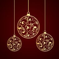 christmas gold balls