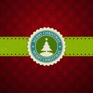 Christmas background and tree label