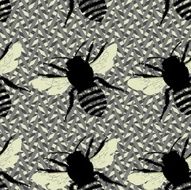 Honey bee seamless pattern N2