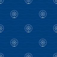 Seamless Pattern with Ship&#039;s Wheel