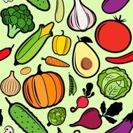 Vegetables seamless pattern N18