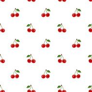 Seamless pattern with cherry Vector illustration