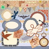 Vector scrap booking set