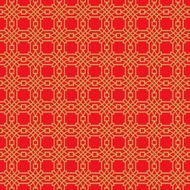 Golden seamless Chinese window tracery lattice polygon round pattern background