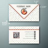 Modern simple vintage business card template with little circle and N2