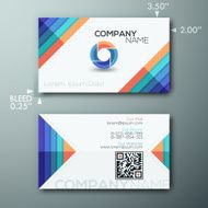 Modern simple vintage business card template with little circle and N3