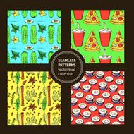 Sketch food pattern in vintage style