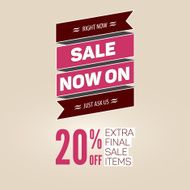 Vintage sale vector template N3
