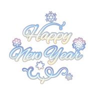Happy new year isolated text N3