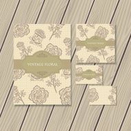 Vintage floral stationery