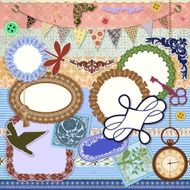 Vector scrap booking set N2