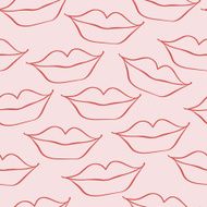 pattern with lips in a smile