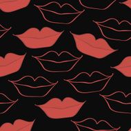 pattern with lips in a smile N3