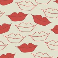 pattern with lips in a smile N4