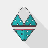 swimming suit flat icon with long shadow eps10 N25