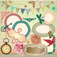 Vector scrap booking set N3