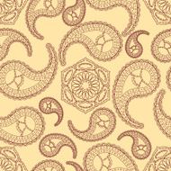 Vintage seamless paisley pattern N2