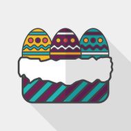 easter egg flat icon with long shadow eps10 N30