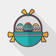 easter egg flat icon with long shadow eps10 N31