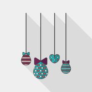 easter hanging flat icon with long shadow eps10 N5
