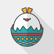 easter egg flat icon with long shadow eps10 N35