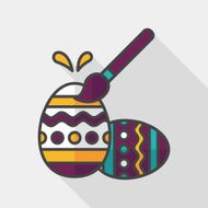 easter egg flat icon with long shadow eps10 N36