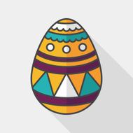 easter egg flat icon with long shadow eps10 N37