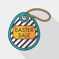 easter egg flat icon with long shadow eps10 N38
