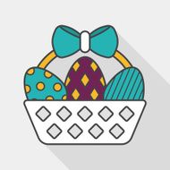 easter egg flat icon with long shadow eps10 N40