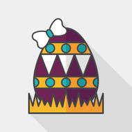 easter egg flat icon with long shadow eps10 N41
