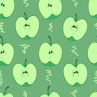 Seamless cuts of apples
