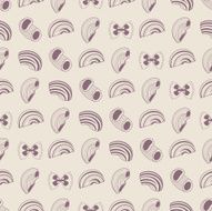 Seamless background made of pasta in linear style