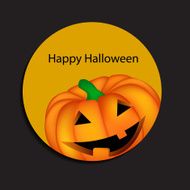 Halloween Background with Pumpkin Vector Illustration