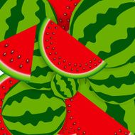 Background from Watermelon Vector Illustration N2