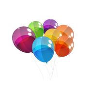 Color Glossy Balloons Background Vector Illustration N137