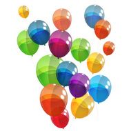 Color Glossy Balloons Background Vector Illustration N139