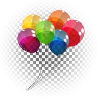 Color Glossy Balloons Background Vector Illustration N143