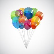 Color Glossy Balloons Background Vector Illustration N149