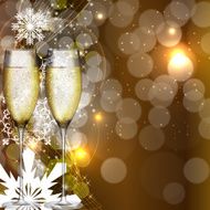 Abstract beauty Christmas and New Year background vector illust N65