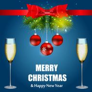 Abstract beauty Christmas and New Year background vector illust N114